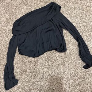 Free People Black one Off-shoulder Women's Top